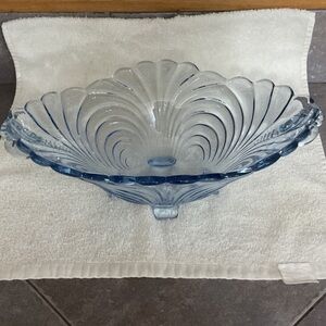 Elegant Blue Glass Bowl